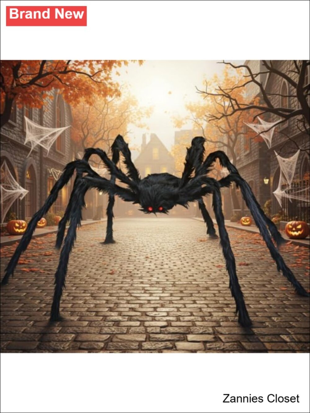 👻 KatchOn 6.6 Ft Foldable Giant Spider Halloween Outdoor Decor Bendable Legs